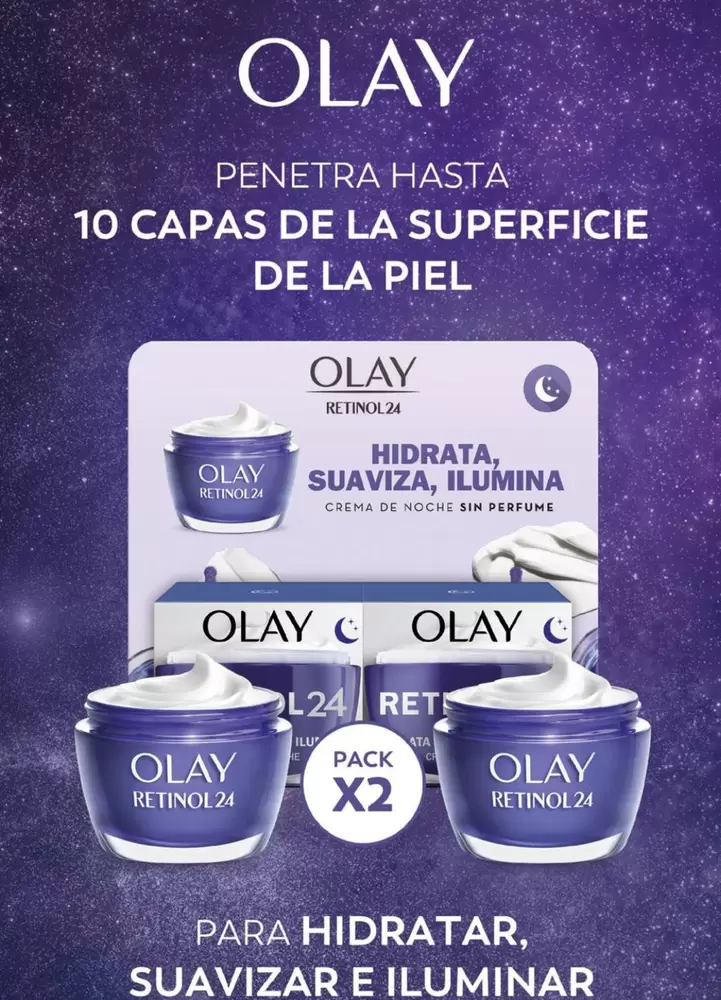 Oferta de Olay - Pennetra Hasta 10 Capas De La Superficie De La Piel en Costco