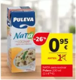 Oferta de Puleva - Nata Para Cocinar por 0,95€ en Consum