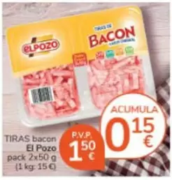 Oferta de El Pozo - Tiras Bacon por 1,5€ en Consum