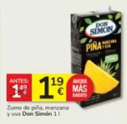 Oferta de Don Simón - Zumo De Piña por 1,19€ en Consum