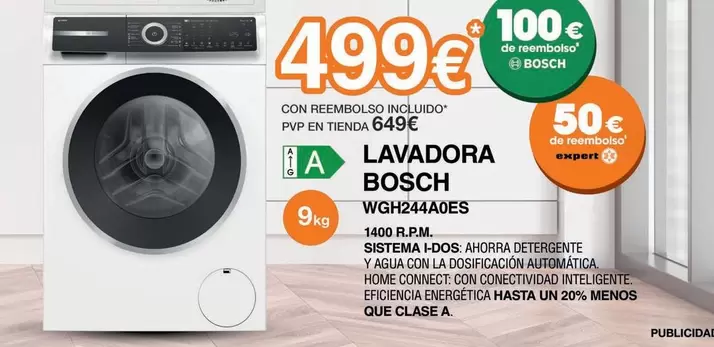 Oferta de Bosch - Lavadora WGH244A0ES por 499€ en Expert