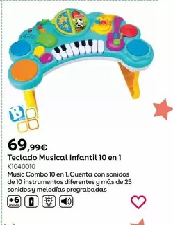 Oferta de Teclado Musical Infantil 10 En 1 por 69,99€ en ToysRus