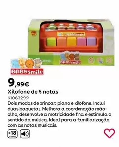 Oferta de BabySmile - Xilófono De 5 Notas  por 9,99€ en ToysRus