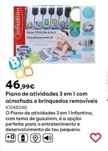 Oferta de Piano De Atividades 3 Em 1 Com Almofada E Brinquedos Removívels por 46,99€ en ToysRus