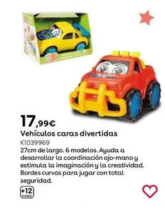 Oferta de BabySmile - Vehículos Caras Divertidas por 17,99€ en ToysRus