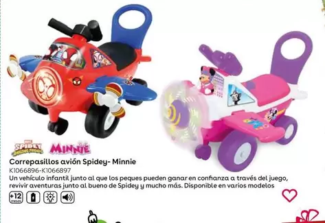 Oferta de Correpasillos Avión Spidey- Minnie en ToysRus