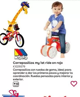 Oferta de Molto - Correpasillos My 1st Ride On Rojo  en ToysRus