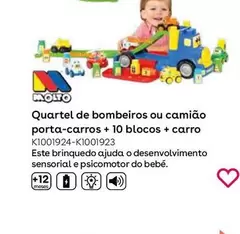 Oferta de Estación De Bomberos O Camión Portacoches + 10 Bloques + Coche en ToysRus