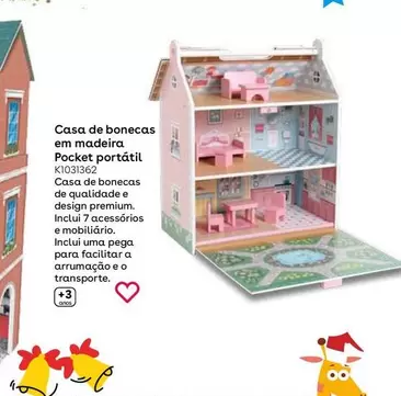 Oferta de Casa De Madera De Muñecas Pocket Portátil  en ToysRus