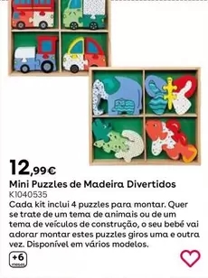 Oferta de Wood 'n' Play - Mini Puzzles De Madera Divertidos por 12,99€ en ToysRus