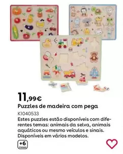 Oferta de Wood 'n' Play - Puzzles De Madera Con Agarradera por 11,99€ en ToysRus