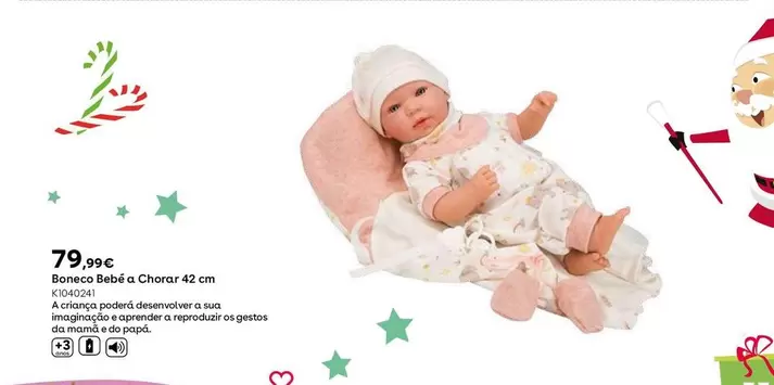 Oferta de Muñeco Bebé Llorón 42 Cm por 74,99€ en ToysRus