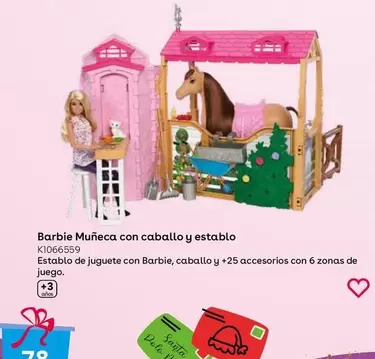 Oferta de Mattel - Barbie Muñeca Con Caballo Y Establo en ToysRus