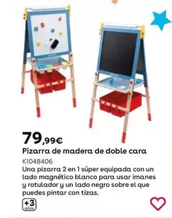 Oferta de Pizarra De Madera De Doble Cara por 79,99€ en ToysRus