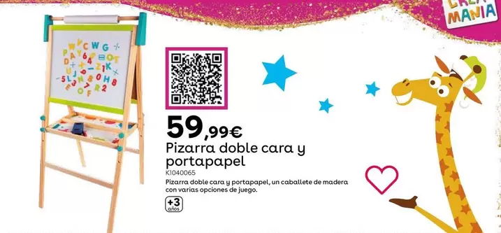 Oferta de  Pizarra Doble Cara Y Portapapel  por 59,99€ en ToysRus