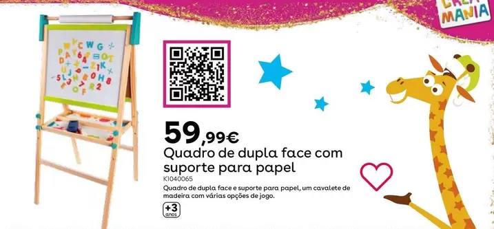 Oferta de  Pizarra Doble Cara Y Portapapel  por 59,99€ en ToysRus