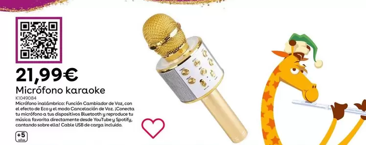 Oferta de Micrófono Karaoke por 21,99€ en ToysRus