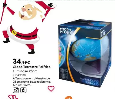 Oferta de Globo Terraqueo Politico Luminoso 25 Cm por 34,99€ en ToysRus