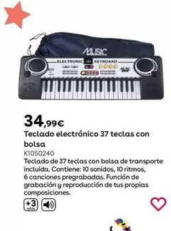 Oferta de Teclado Electrónico 37 Teclas Con Bolsa  por 34,99€ en ToysRus