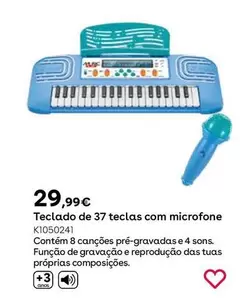 Oferta de Teclado 37 Teclas Con Micro por 29,99€ en ToysRus