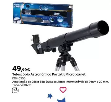 Oferta de Microplanet Telescopio Astronómico Portátil por 49,99€ en ToysRus