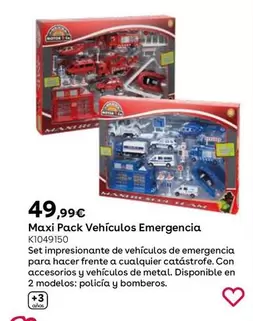 Oferta de Motor&Co - Maxi Pack Vehículos Emergencia por 49,99€ en ToysRus