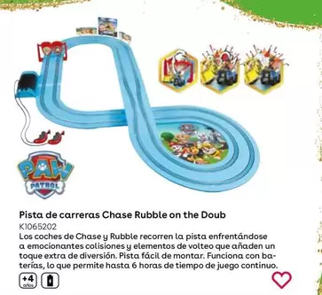 Oferta de Carrera - Pista De Carreras Chase Rubble On The Doub en ToysRus