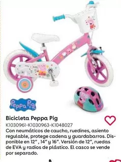 Oferta de Sun&Sport - Bicicleta Peppa Pig en ToysRus