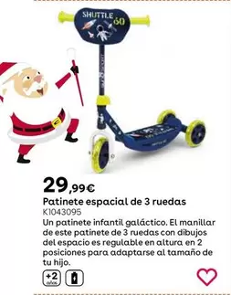 Oferta de Patinete Espacial De 3 Ruedas por 29,99€ en ToysRus