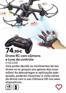 Oferta de  Dron RC Con Cámara Y Guante Control  por 749,99€ en ToysRus