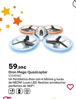 Oferta de  Dron Mega Quadcopter  por 59,99€ en ToysRus