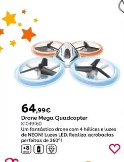 Oferta de  Dron Mega Quadcopter  por 64,99€ en ToysRus