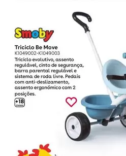 Oferta de Smoby - Triciclo Be Move  en ToysRus