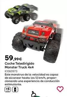 Oferta de Coche Teledirigido Monster Truck 4x4  por 59,99€ en ToysRus