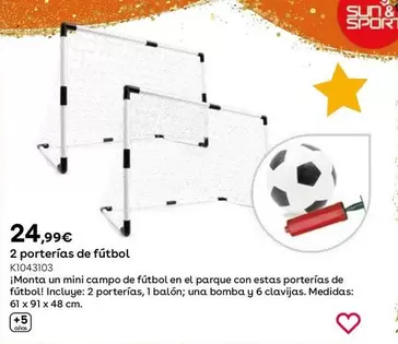 Oferta de  2 Porterías De Fútbol por 24,99€ en ToysRus