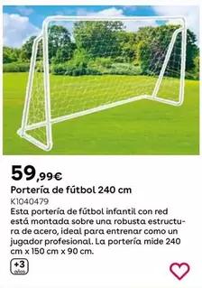 Oferta de Portería De Fútbol 240 Cm por 59,99€ en ToysRus