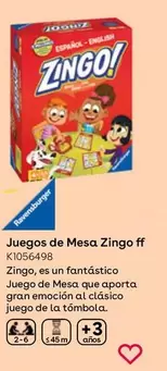 Oferta de Ravensburger - Juegos De Mesa Zingo Ff en ToysRus