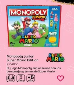 Oferta de Super Mario - Monopoly Junior Super Mario Edition en ToysRus