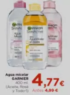 Oferta de Garnier - Agua Micelar por 4,77€ en Aquabel Perfumerías