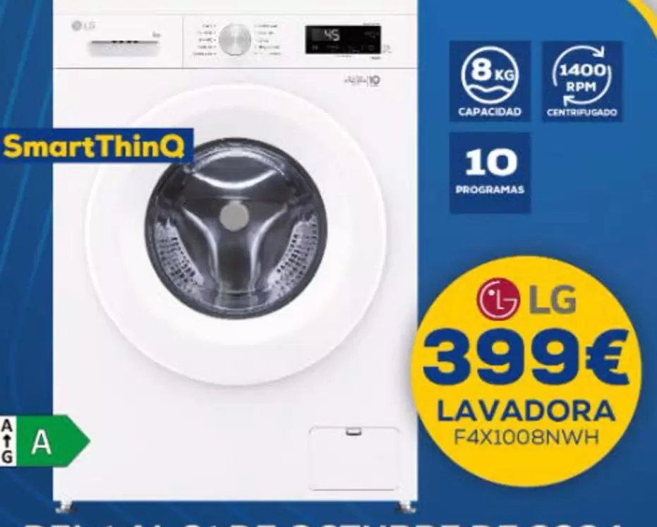 Oferta de LG - Lavadora por 399€ en Euronics