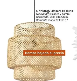 Oferta de Sinnerlig -  Lampara De Techo por 65€ en IKEA