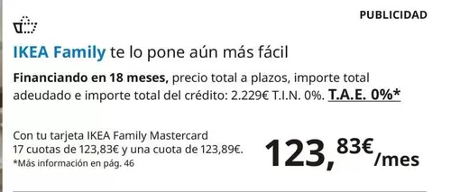 Oferta de Total - Ikea - Family Te Lo Pone Aún Mas Facil por 123,83€ en IKEA