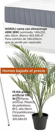 Oferta de Blanco - Nordi - Cama Con Almacenaje por 499€ en IKEA