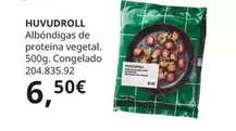 Oferta de Huvudroll - Albóndigas De Proteína Vegetal por 6,5€ en IKEA