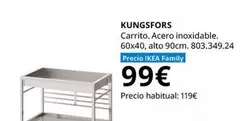 Oferta de Kingsfors Carrito por 99€ en IKEA