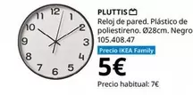 Oferta de Ikea - Reloj De Pared por 5€ en IKEA