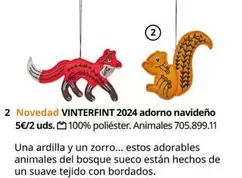 Oferta de Vinterfint 2024 Adorno Navideno por 5€ en IKEA