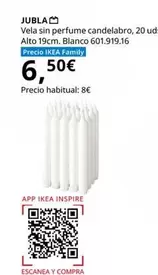 Oferta de Jubla - Vela Sin Perfume Candelabro por 6,5€ en IKEA