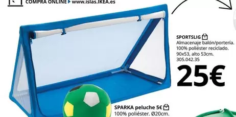 Oferta de Sportslig - Almacenaje Bolon/porteria 100% Poliester Redcado por 25€ en IKEA