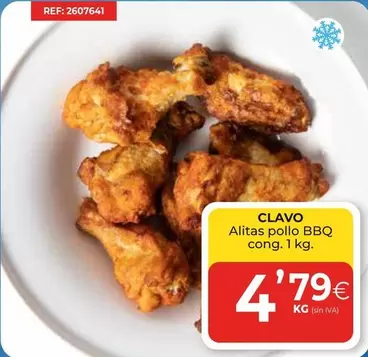 Oferta de Clavo - Alitas Pollo BBQ por 4,79€ en CashDiplo